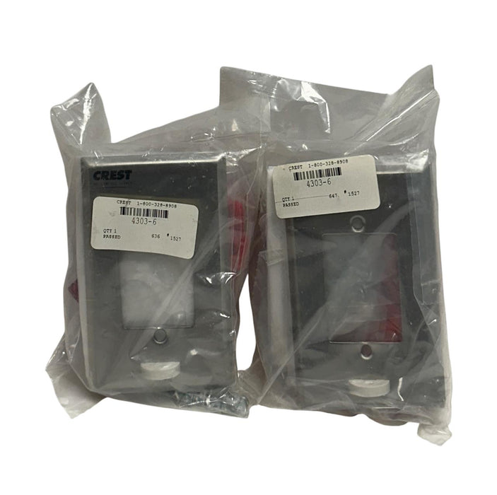 2 CREST 4303-6 / 43036 NURSE CALL STATIONS DPST SWITCH RED RESET / CALL NSFS