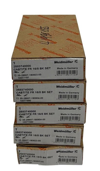 5 WEIDMULLER 2583740000 CABTITE 16/8 BK SET OEM BLACK FRAME NSMP
