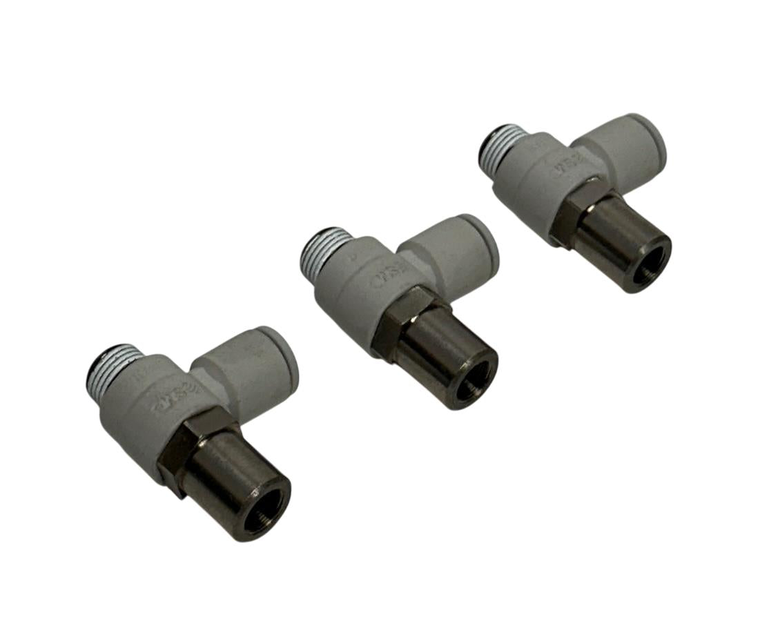 3 SMC AS2201F-01-06SD / AS2201F0106SD TAMPER PROOF FLOW CONTROL VALVES NSNP