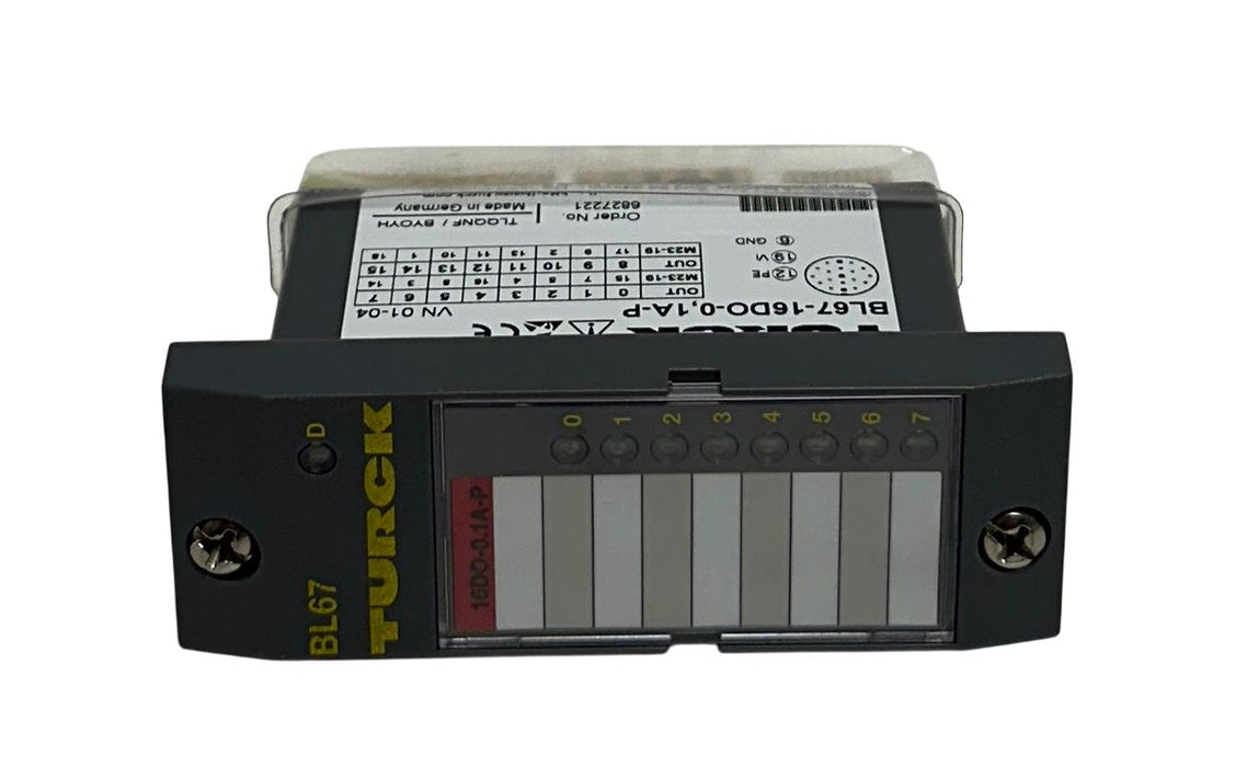 TURCK BL67-16DO-0.1A-P / BL6716DO01AP DIGITAL OUTPUT MODULE BL67 6827221 NSNP