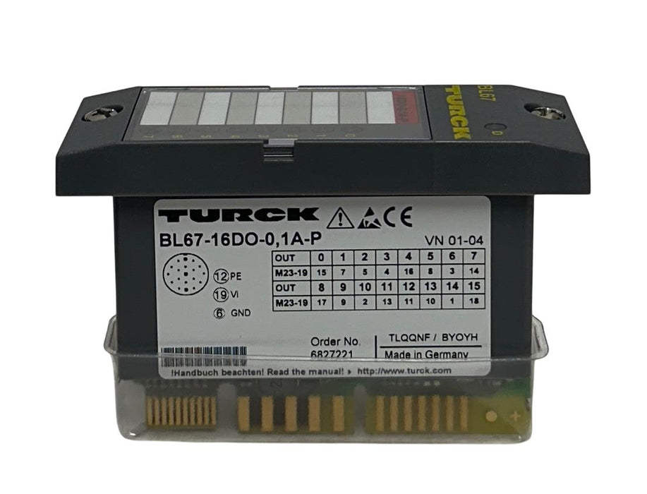 TURCK BL67-16DO-0.1A-P / BL6716DO01AP DIGITAL OUTPUT MODULE BL67 6827221 NSNP