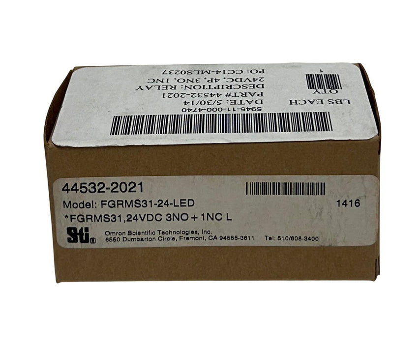 STI OMRON FGRMS31-24-LED / 44532-2021 / FGRMS31 RELAY ASSEMBLY 24VDC NSMP