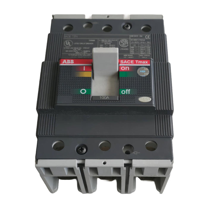 ABB SACE TMAX T3 N 225 T3N100TW-S4 100A, 3-P, SHUNT TRIP CIRCUIT BREAKER NSMP