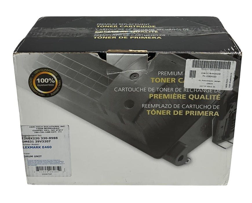 HER-TECH 200672P / E260X22G 330-8988 DM631 39V3207 LEXMARK E460 DRUM UNIT NSMP