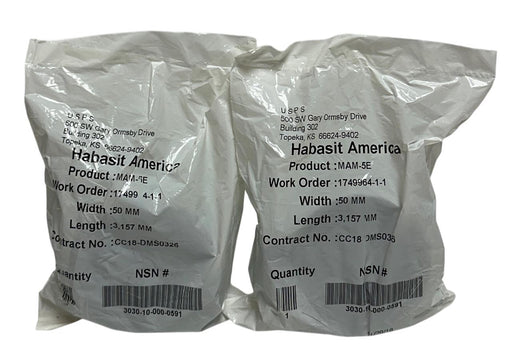 2 HABASIT AMERICA MAM-5E / MAM5E CONVEYOR BELTS W: 50mm L: 3,157mm OEM NSFS