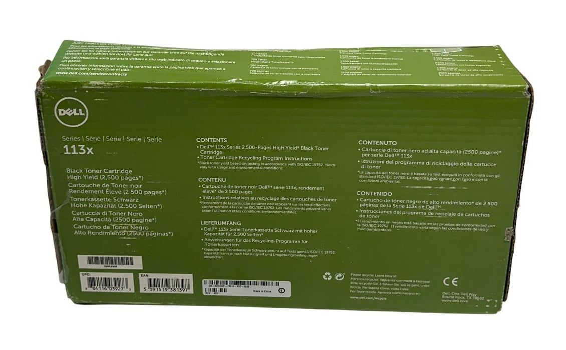 DELL 2MMJPA04 / 113X SERIES 2,500 PAGE HIGH-YIELD BLACK TONER CARTRIDGE NSMP
