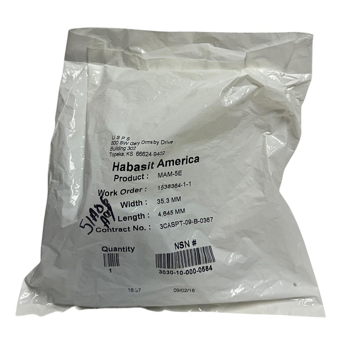 2 HABASIT AMERICA MAM-5E / MAM5E CONVEYOR BELTS W: 35.3mm L: 4,645mm OEM NSFS