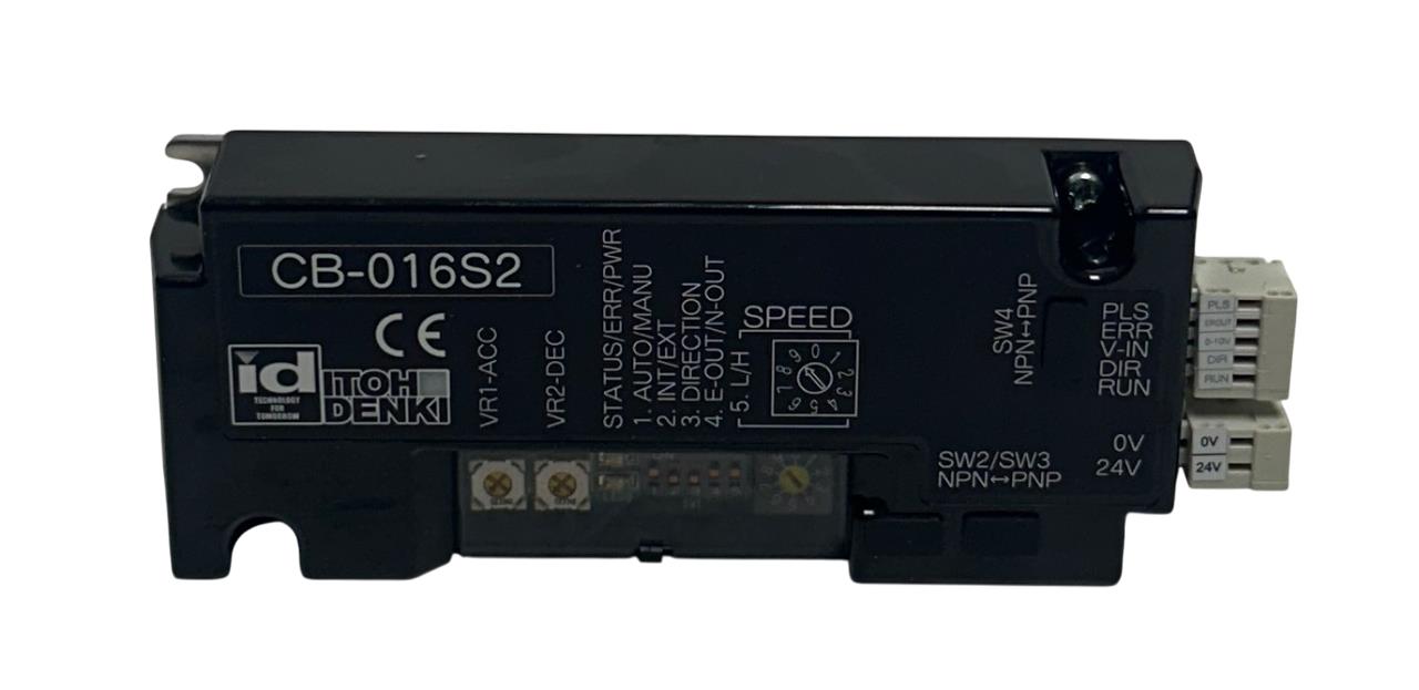 ITOH DENKI CB-016S2 / CB016S2 SPEED ADJUSTMENT DRIVER MODULE 24V VR1/VR2 NSNP