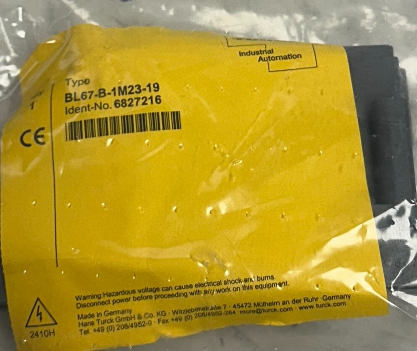 TURCK BL67-B-1M23-19 / 6827216 BL67 SYSTEM MODULE BASE M23 19-PIN NSMP