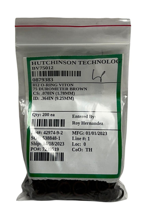 200 GLOBAL O-RING AND SEAL BV75012 FKM O-RINGS 012 BROWN DUROMETER 75 NSMP