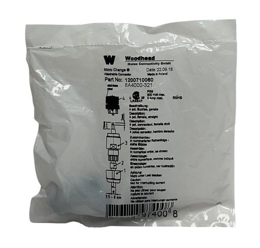 MOLEX WOODHEAD 8A4000-321 / 1200710060 Micro Change ATTACHABLE CONNECTOR NSFS