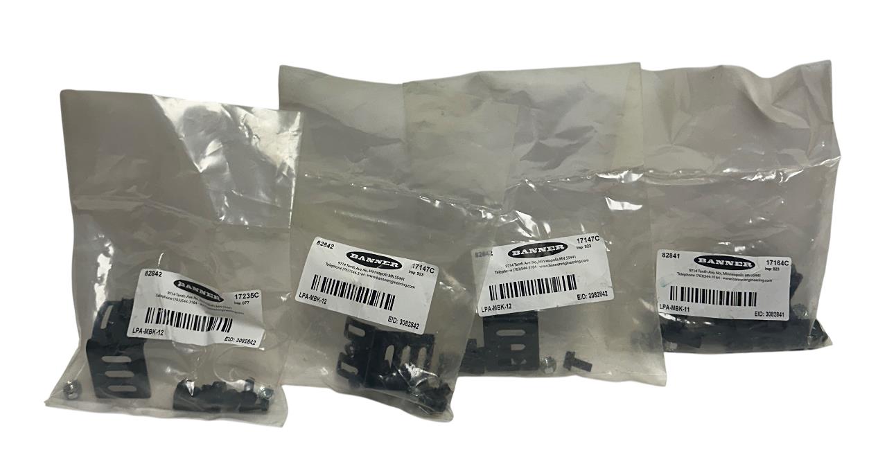 4 BANNER EZ-SCREEN BRACKET KITS 82842 / 82841 / LPA-MBK-12 / LPA-MBK-11 OEM NSFS