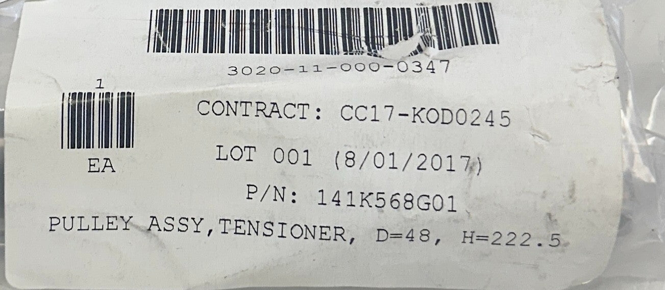 NORTHROP GRUMMAN 141K568G01 / 3020-11-000-0347 PULLEY TENSIONER ASSY NSNP