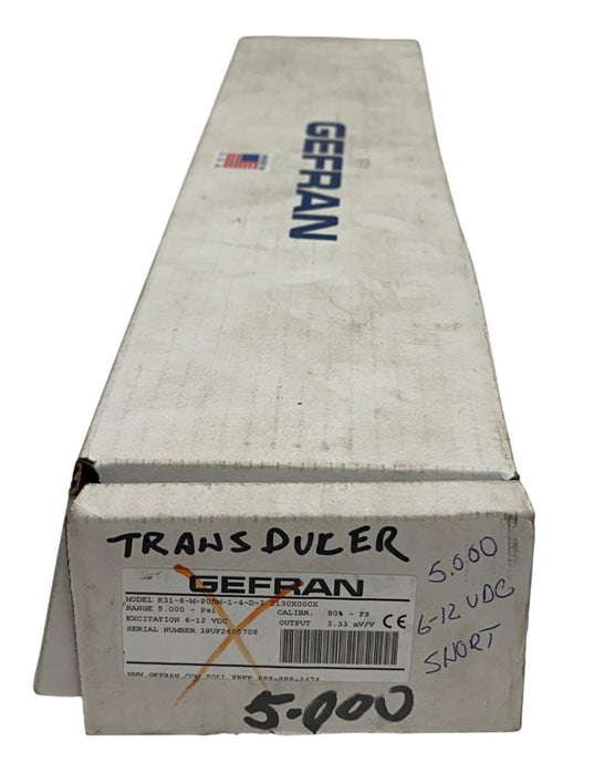 GEFRAN K31-6-M-P05M-1-4-D-I 2130X000X / K316MP05M14DI PRESSURE TRANSDUCER NSMP