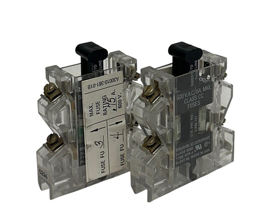 2 SQUARE D A300110-381-01B / 9999 SFR-4 AUXILIARY FUSE HOLDER 2-FUSE 600VAC USNP