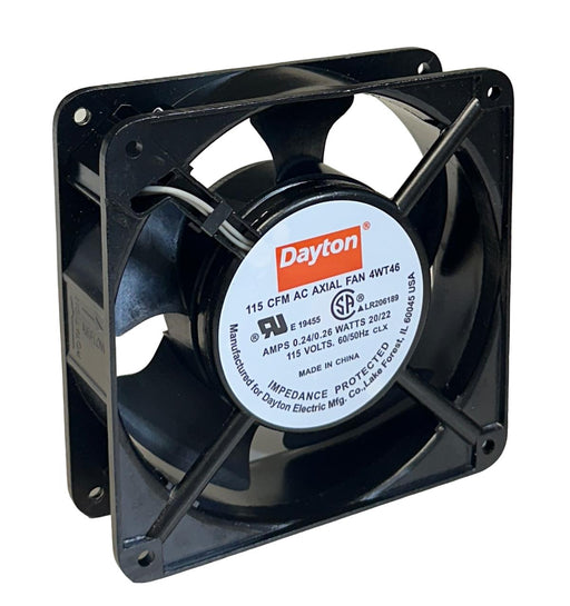 DAYTON 4WT46 AC AXIAL FAN 115VAC 115CFM SQUARE BLACK OEM NSNP
