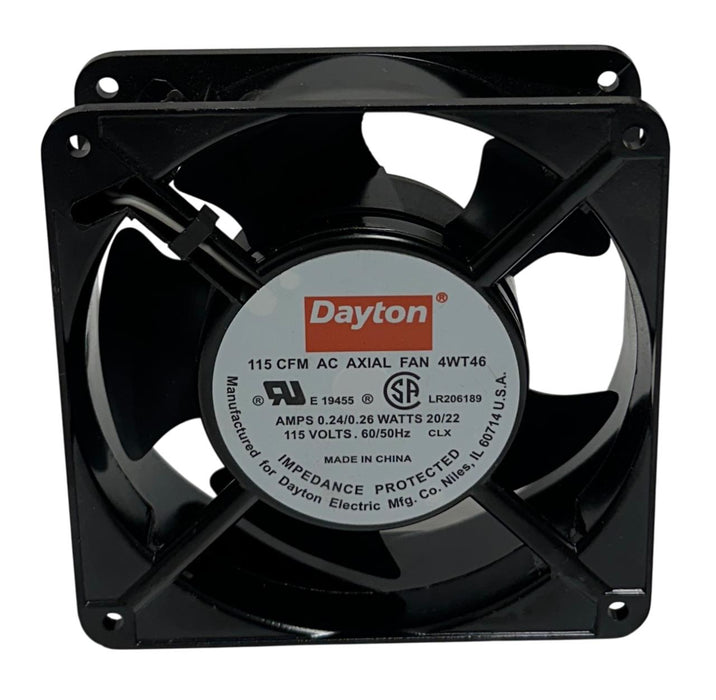 DAYTON 4WT46 AC AXIAL FAN 115VAC 115CFM SQUARE BLACK OEM NSNP