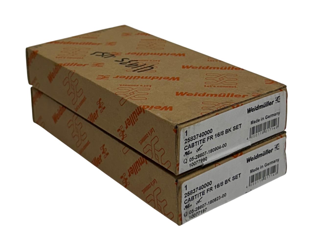 2 WEIDMULLER 2583740000 CABTITE 16/8 BK SET OEM BLACK FRAME NSMP