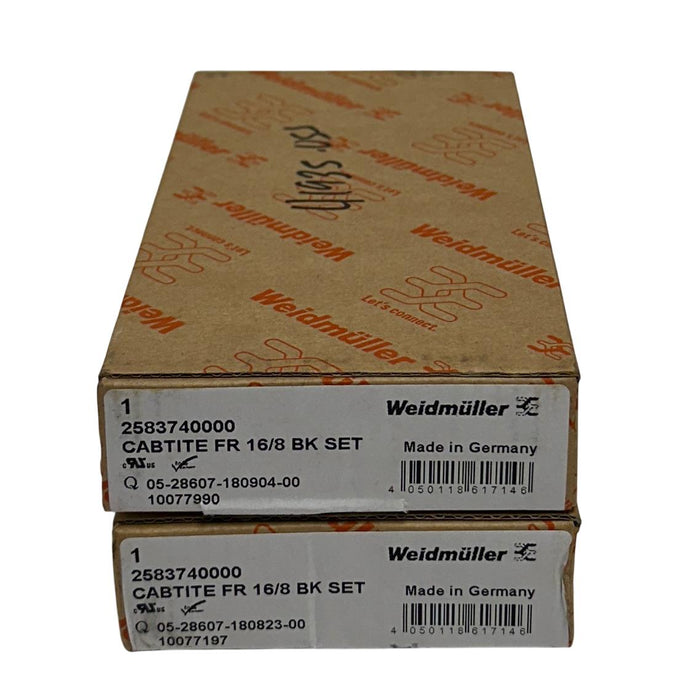 2 WEIDMULLER 2583740000 CABTITE 16/8 BK SET OEM BLACK FRAME NSMP