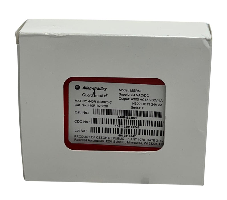 ALLEN BRADLEY 440R-B23020 /C Guardmaster MINOTAUR RELAY MSR5T 24VAC/DC NSMP