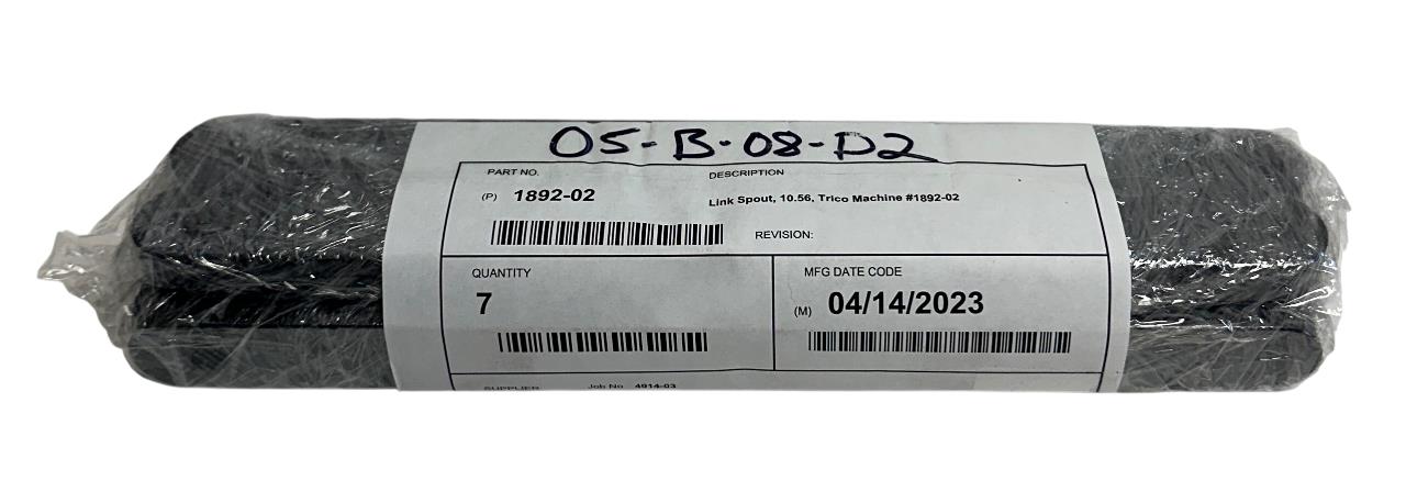 7 TRICO MACHINE TRIANGLE 1892-02 / 189202 OEM LINK SPOUTS 10.56 05-B-08-D2 NSMP