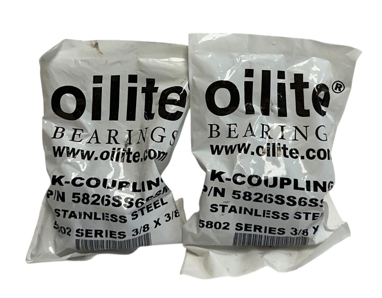 2 OILITE 5826SS6SSM3 / 5802 SERIES K-COUPLINGS STAINLESS STEEL 3/8''x3/8'' NSFS