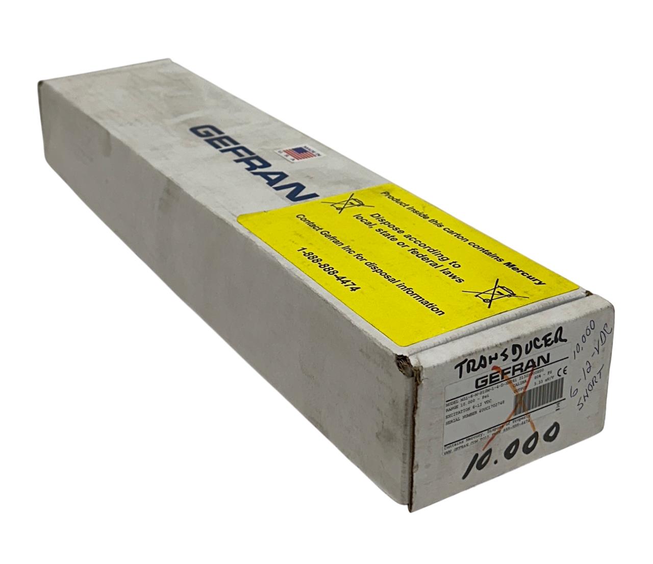 GEFRAN M31-6-M-P10M-1-4-D-XM261 2130X000X00 / M316MP10M14DXM261 TRANSDUCER NSMP