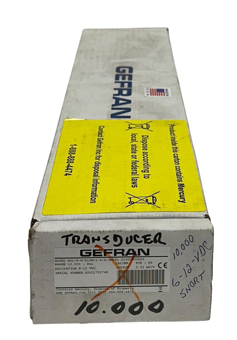 GEFRAN M31-6-M-P10M-1-4-D-XM261 2130X000X00 / M316MP10M14DXM261 TRANSDUCER NSMP