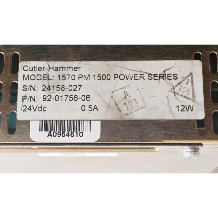 EATON CUTLER HAMMER 1570 PM 1500 PanelMate POWER SERIES 24V P/N: 92-01756-06 REP
