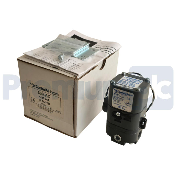 ControlAir 500-AC TYPE 500X I/P TRANSDUCER 4-20mA 3-15PSIG OUT/IN 18-100PSIG NEW