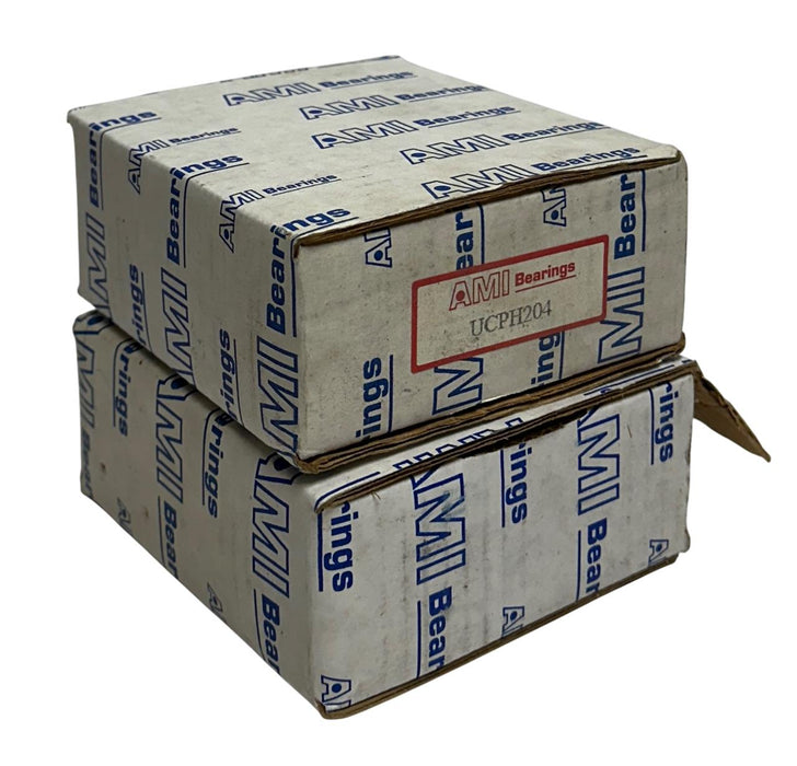 2 AMI BEARINGS UCPH204 OEM PEDESTAL BASE PILLOW BLOCK BEARINGS 2-BOLT NSMP