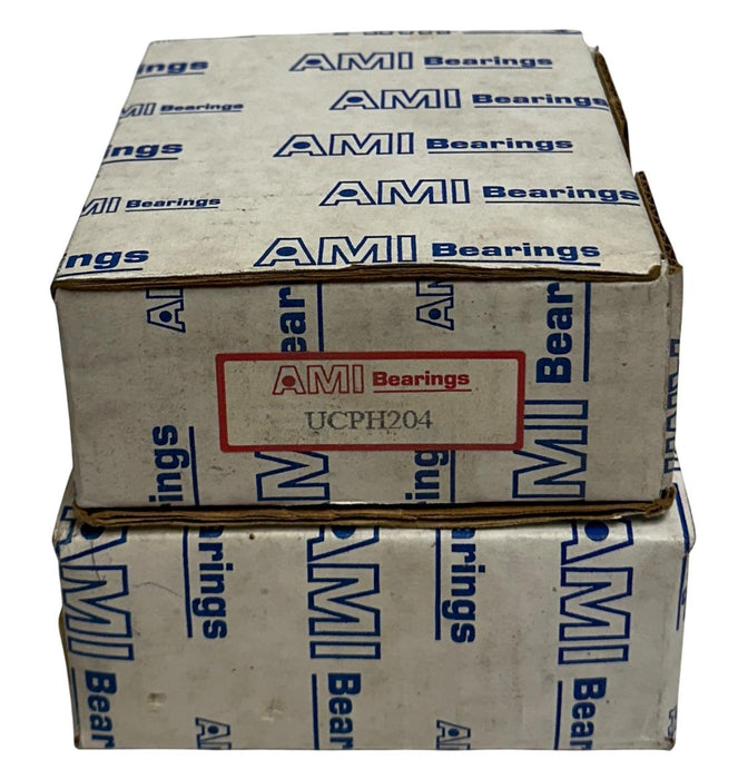 2 AMI BEARINGS UCPH204 OEM PEDESTAL BASE PILLOW BLOCK BEARINGS 2-BOLT NSMP