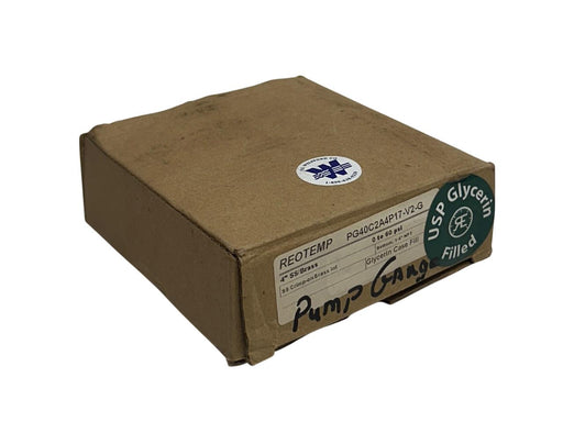 REOTEMP PG40C2A4P17-V2-G / PG40C2A4P17V2G PUMP GAUGE 4'' SS/BRASS 0-60PSI NSMP