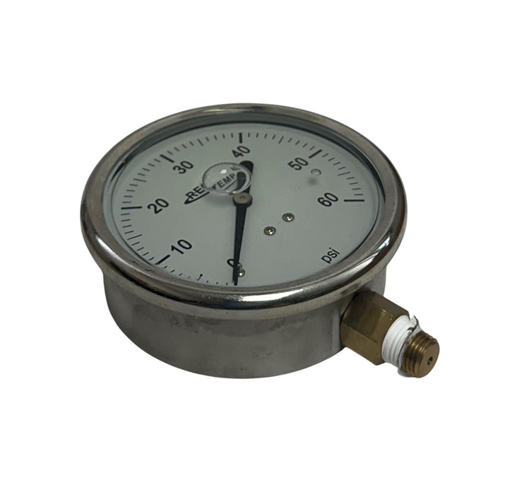 REOTEMP PG40C2A4P17-V2-G / PG40C2A4P17V2G PUMP GAUGE 4'' SS/BRASS 0-60PSI NSMP