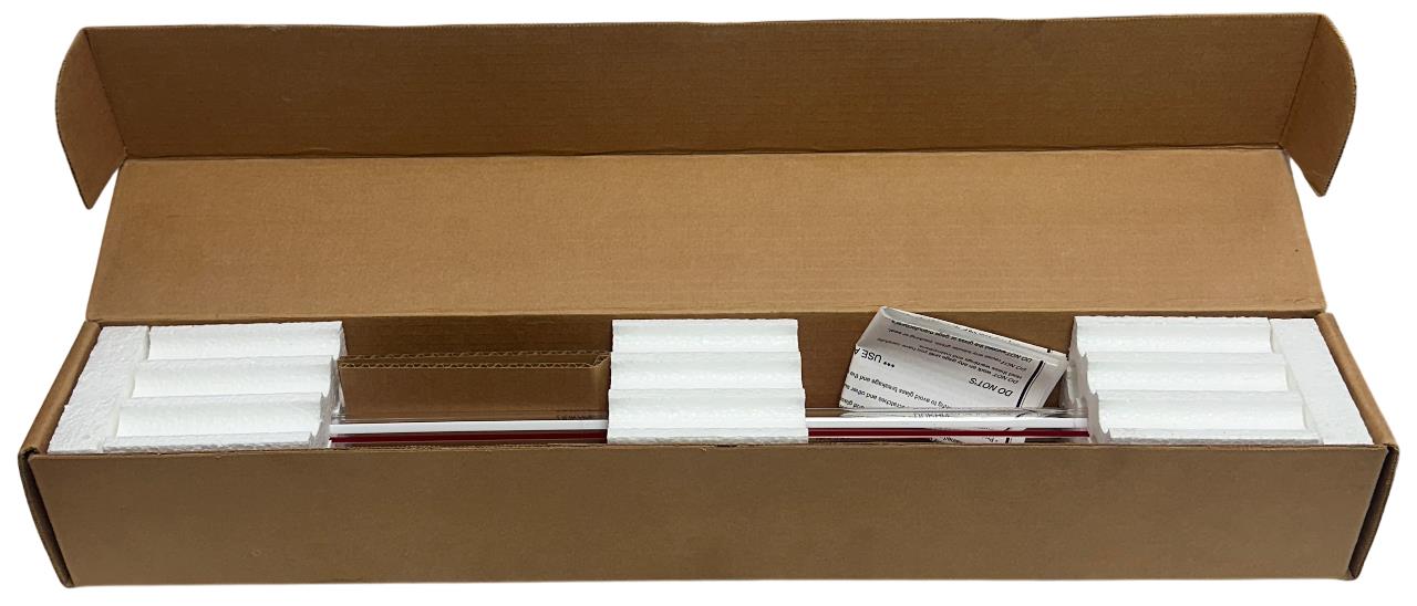 4 DURAN 1109032312 REDLINE HIGH PRESSURE GAGE GLASSES TUBULAR 24'' LENGTH NSMP