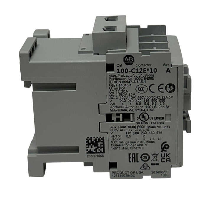 ALLEN BRADLEY 100-C12EJ10 /A BULLETIN 100 CONTACTOR 24VDC 3-POLE OEM NSMP