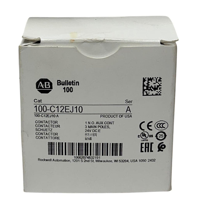 ALLEN BRADLEY 100-C12EJ10 /A BULLETIN 100 CONTACTOR 24VDC 3-POLE OEM NSMP
