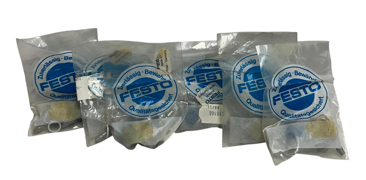 6 FESTO LCX-1/8-PX4 / 004041 / 4041 ELBOW QUICK CONNECTORS 1/8'' OEM NSFS