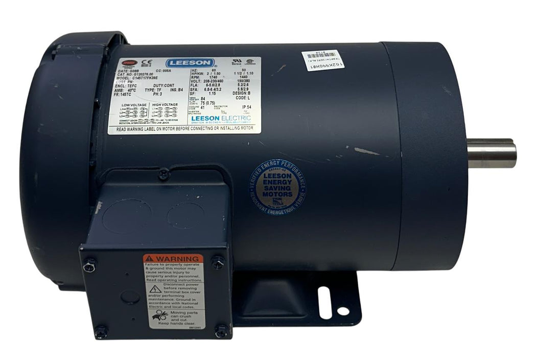 LEESON G120276.00 / C145T17FK39E INDUSTRIAL ELECTRIC MOTOR 2HP/1.5kW 3PH NSNP