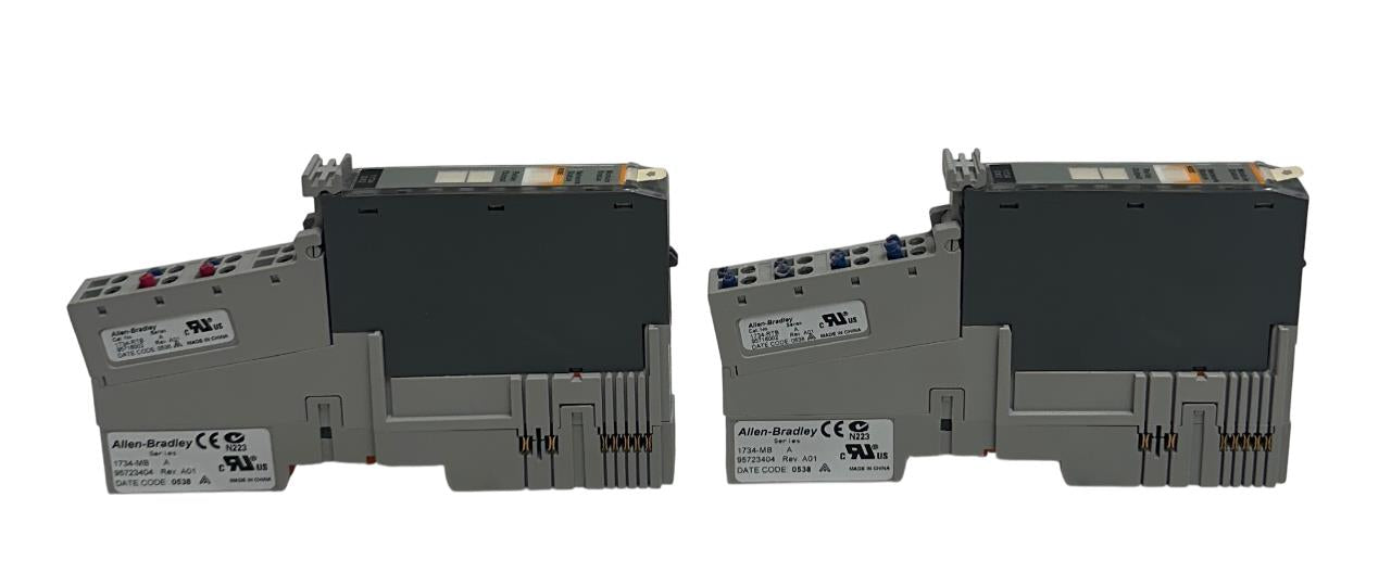 2 ALLEN BRADLEY 1734-OX2 /C POINT I/O RELAY OUTPUT MODULES W/ 1734-MB /A USNP