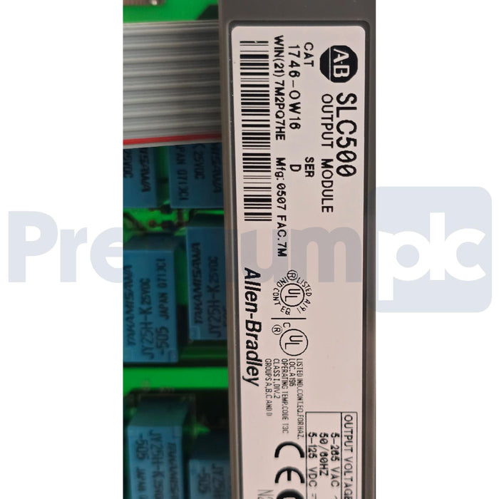 ALLEN BRADLEY 1746-OW16 /D SLC 500 16-CH RELAY OUTPUT MODULE 17460W16 NSNP