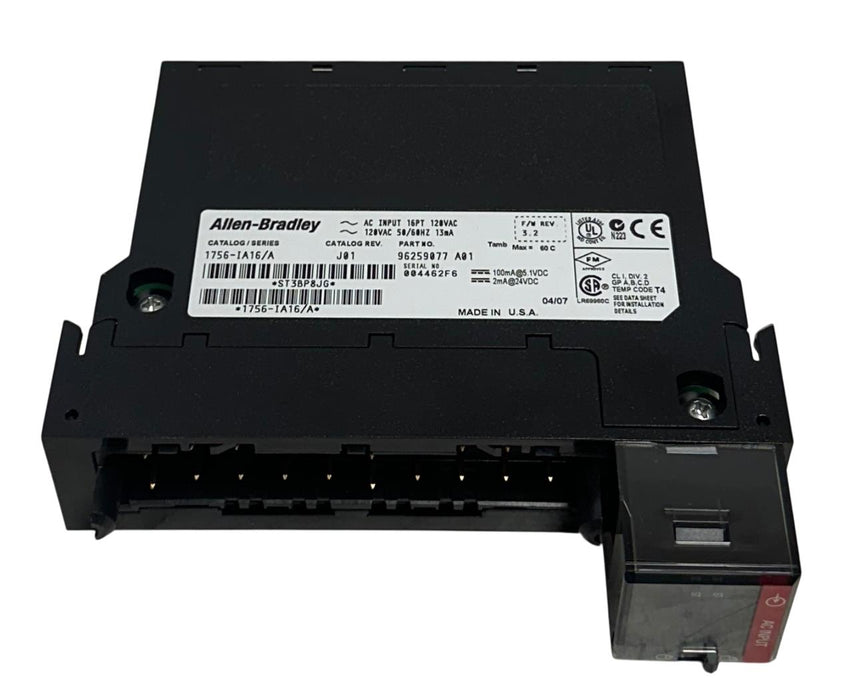 ALLEN BRADLEY 1756-IA16 /A ControlLogix 16-PT AC INPUT MODULE 120VAC USNP