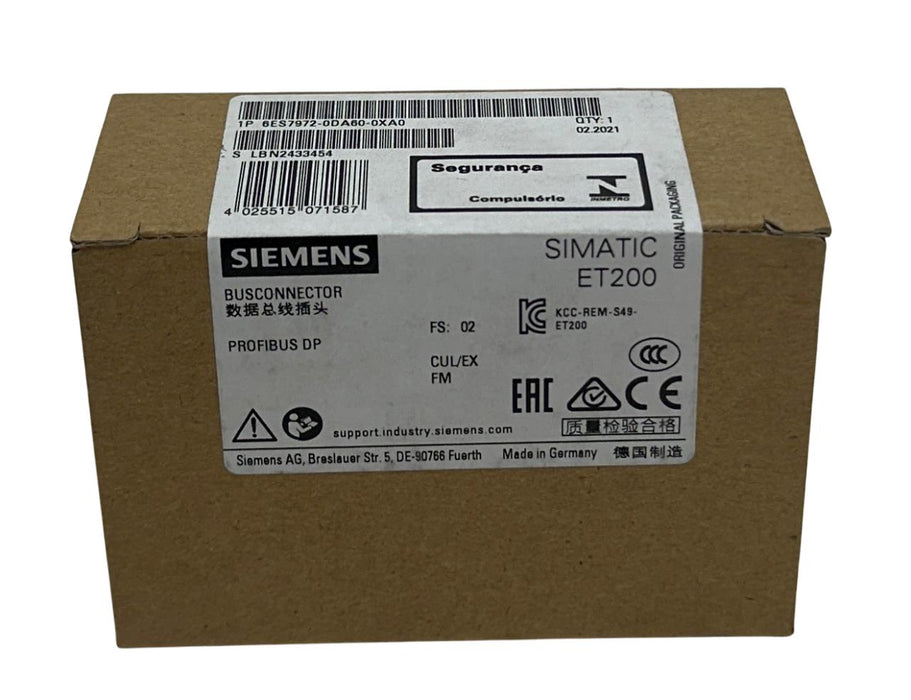 SIEMENS 6ES7972-0DA60-0XA0 / 6ES79720DA600XA0 SIMATIC ET200 BUSCONNECTOR NSFS