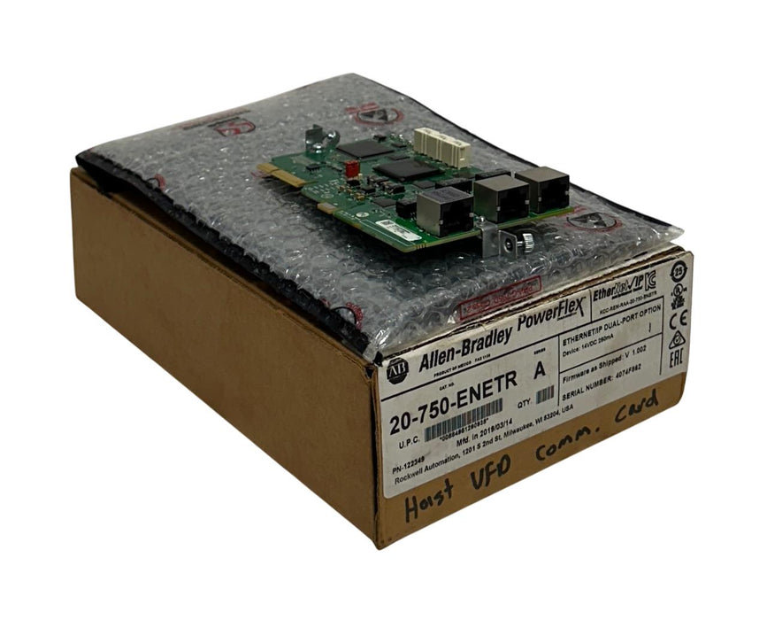 ALLEN BRADLEY 20-750-ENETR /A PowerFlex EtherNet/IP DUAL-PORT OPTION MODULE NSMP