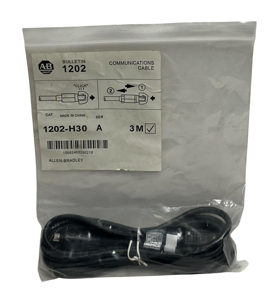 ALLEN BRADLEY 1202-H30 /A BULLETIN 1202 COMMUNICATIONS CABLE 3M SCAN PORT NSMP