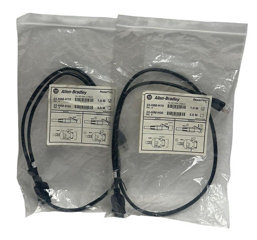2 ALLEN BRADLEY 22-HIM-H10 /A PowerFlex RJ45 HIM CABLES DSI 1M OEM NSMP