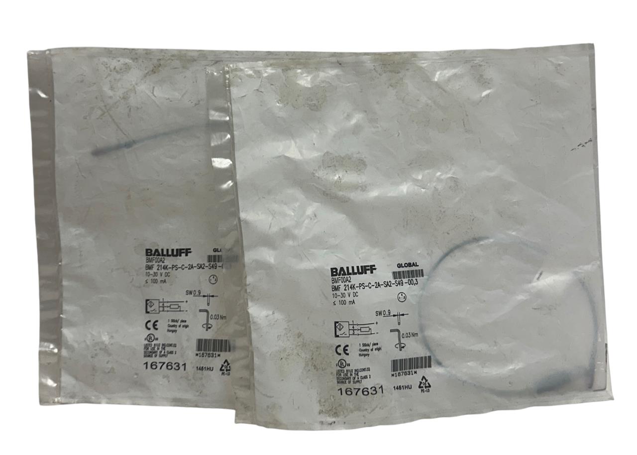2 BALLUFF BMF 214K-PS-C-2A-SA2-S49-00,3 / BMF00A2 MAGNETIC CYLINDER SENSORS NSFS