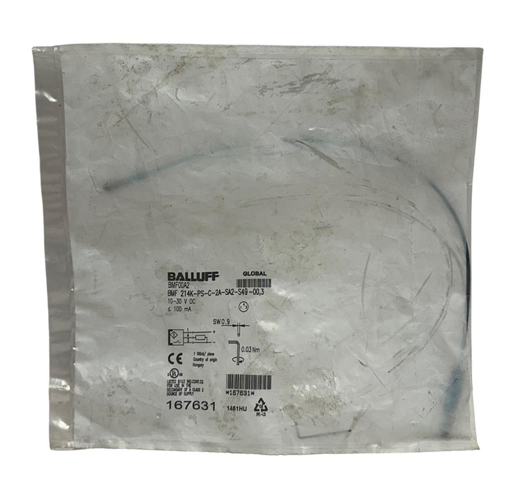 2 BALLUFF BMF 214K-PS-C-2A-SA2-S49-00,3 / BMF00A2 MAGNETIC CYLINDER SENSORS NSFS