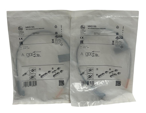 2 IFM MKT3020BAPKG/A/0,3M/ZH/AS / MK5155 T-SLOT CYLINDER SENSORS 10-30VDC NSFS