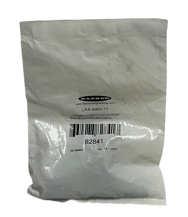 5 BANNER LPA-MBK-11 / 82841 EZ-SCREEN LOW PROFILE END MOUNTING BRACKETS NSFS